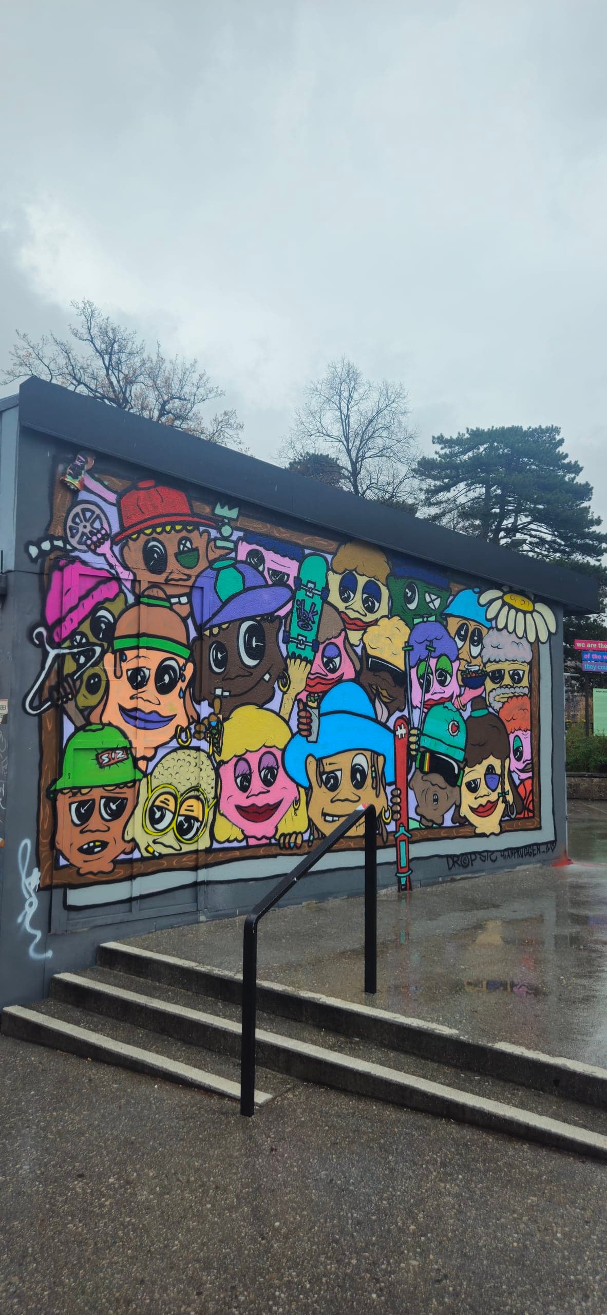 Austria Innsbruck Faces Mural
