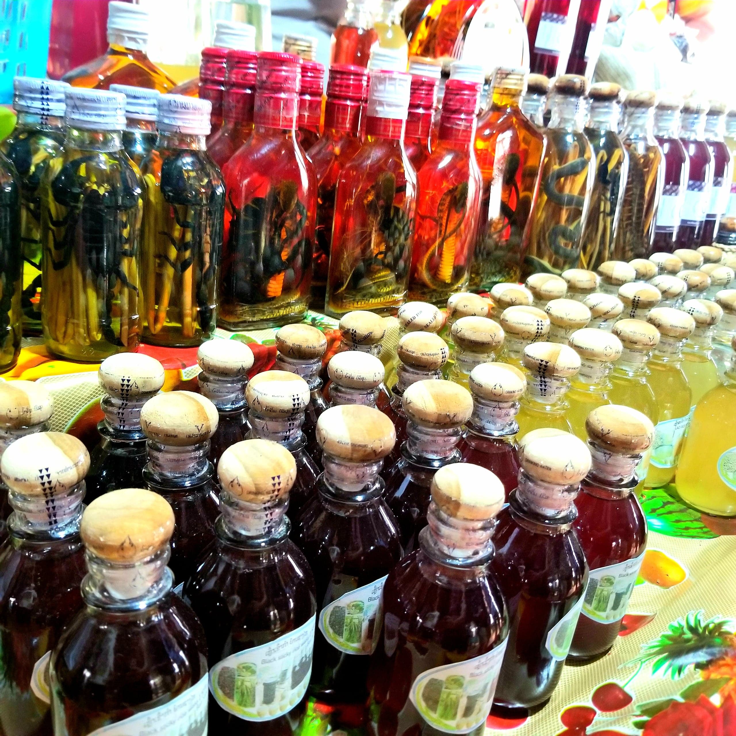Laos Rice Whiskey Bottles
