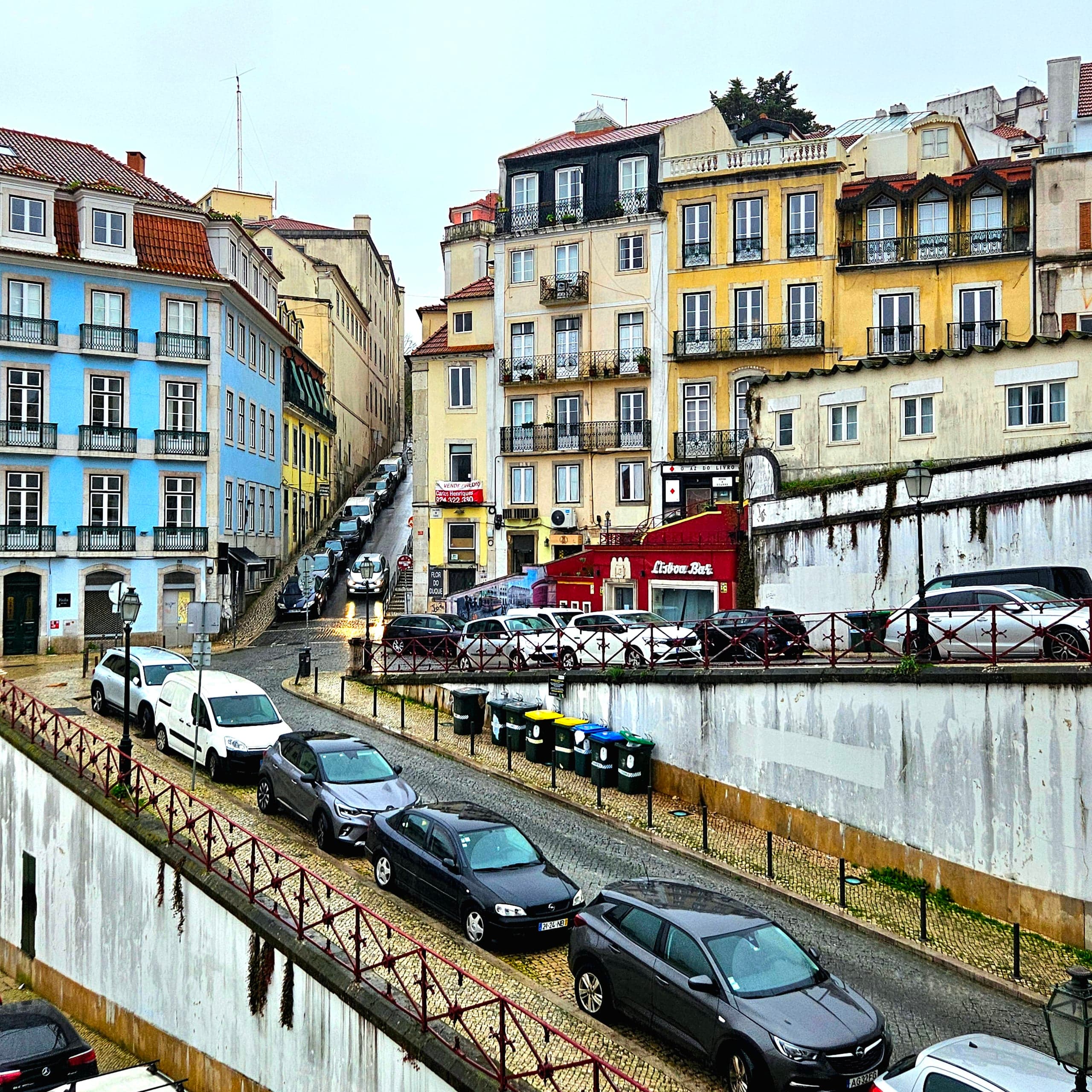 Portugal Lisbon Hillside Street